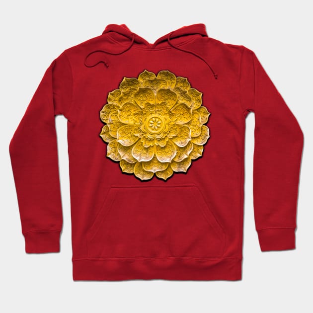 Chinese Gold Lotus Symbol Hoodie by dalyndigaital2@gmail.com